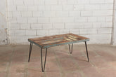 Aspen Indian Metal and Reclaimed Wood Coffee Table